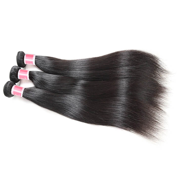 Peruvian Straight Hair 3/4 Bundle Deals Unprocessed Virgin Human Hair Extensions In Stock