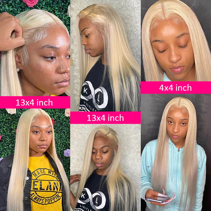 Straight 613 Wigs Blonde 13*4 Lace Front Wigs Affordable 4*4 Closure Wigs 150% Density