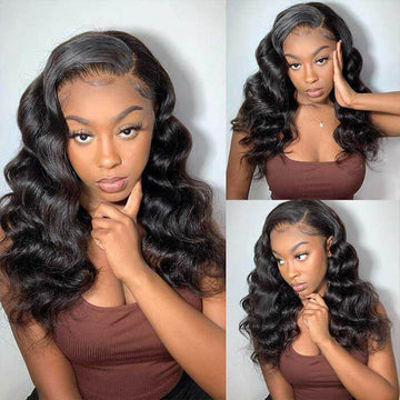 Full 360 Lace Front Wigs Pre Plucked Loose Wave HD Lace Human Hair Wigs