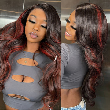 P1B/350 Piano Color Body Wave Human Hair Wigs 13x4 HD Lace Frontal Wigs Pre Plucked