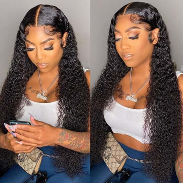 Curly Wigs 13*6 Full Lace Wigs Skin Melt HD Transparent Lace Frontal Wigs Glueless Human Hair Wigs