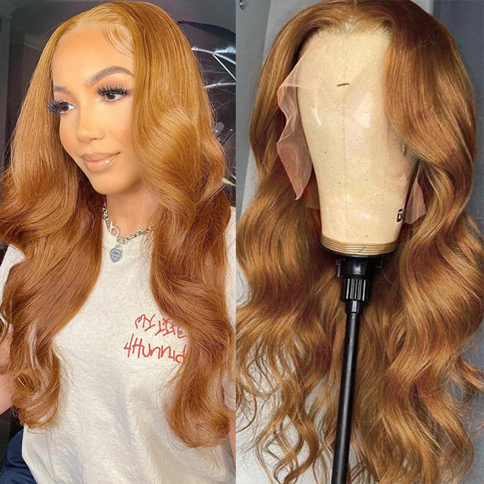 Deep Wave #30 Chestnut Brown Colored Lace Front Wigs 13*4 13*6 HD Lace Human Hair Fall Color Wigs Women