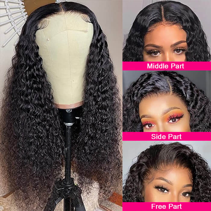 Curly Hair 5x5 HD Lace Closure Wigs 100% Virgin Human Hair Wigs Pre Plucked Hairline Glueless Wigs