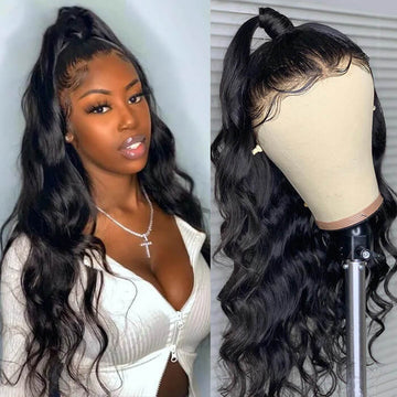 360 Lace Frontal Wigs Pre Plucked Undetectable Lace Body Wave Wigs