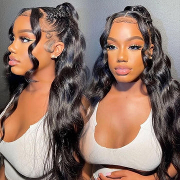 360 Lace Frontal Wigs Pre Plucked Undetectable Lace Body Wave Wigs