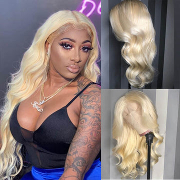 613 Lace Frontal Wigs Body Wave Blonde Human Hair Wigs 13x4 13x6 HD Transparent Lace Wigs