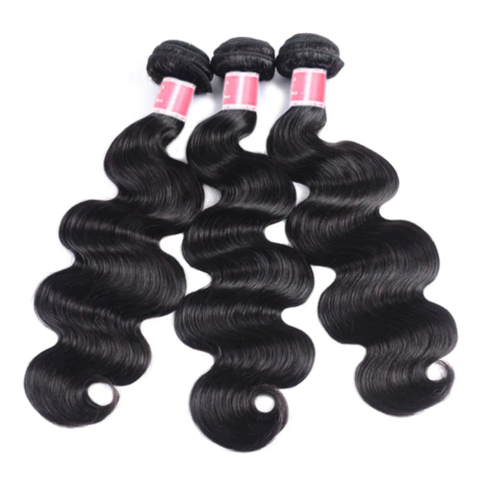 Peruvian Body Wave Virgin Hair 3 Bundles with Closure 100% Unprocess Human Hair Weave Bundles with Closure