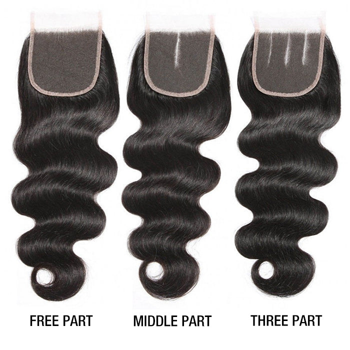 Peruvian Body Wave Virgin Hair 3 Bundles with Closure 100% Unprocess Human Hair Weave Bundles with Closure