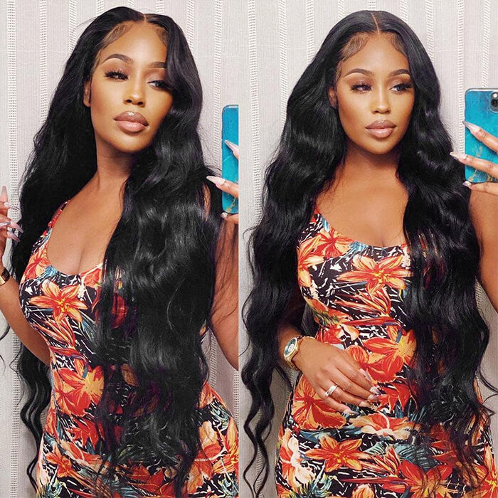 Body Wave HD Invisible 13*6 Lace Front Human Hair Wigs Pre Plucked Brazilian Virgin Hair