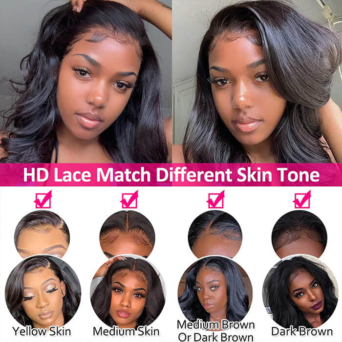 Skin Melt HD Lace Wigs 13*6 Lace Frontal Wigs Glueless Human Hair Wigs