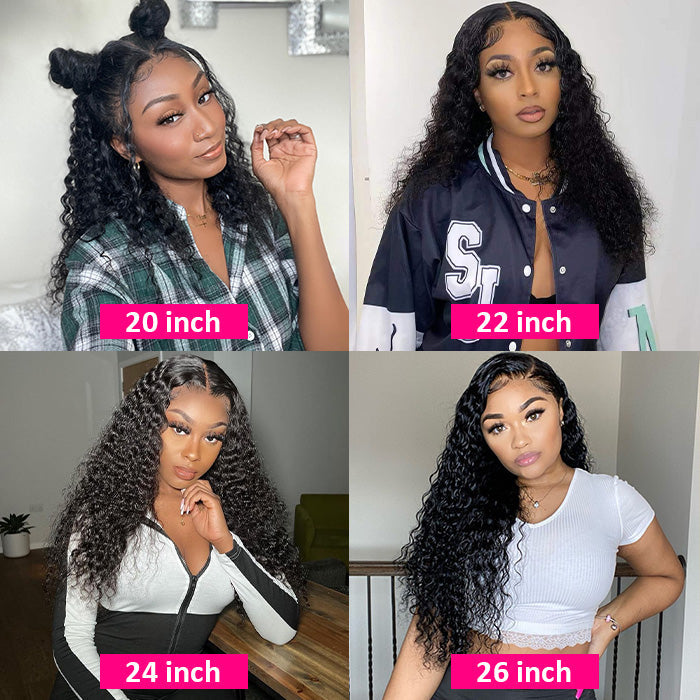 Deep Wave 13x4 HD Transparent Lace Front Wigs Virgin Human Hair | Glueless Wigs