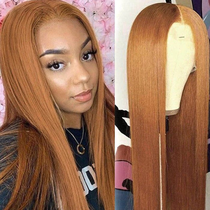 Deep Wave #30 Chestnut Brown Colored Lace Front Wigs 13*4 13*6 HD Lace Human Hair Fall Color Wigs Women