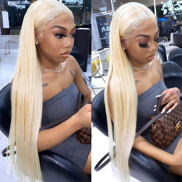 613 Blonde 13x6 HD Lace Front Human Hair Wigs Pre Plucked Straight Human Hair