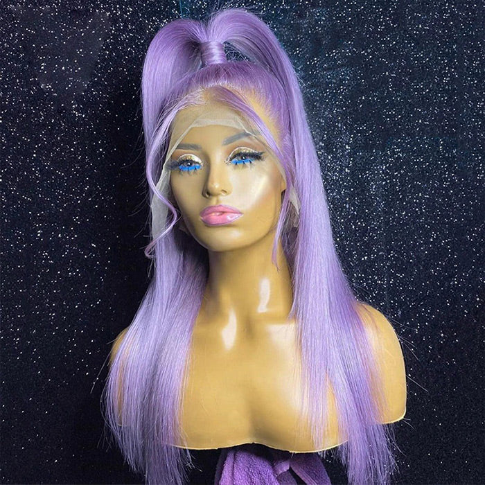 13x4 Purple Color 13x4 HD Lace Front Human Hair Wigs with Baby HairGlueless Lace wigs