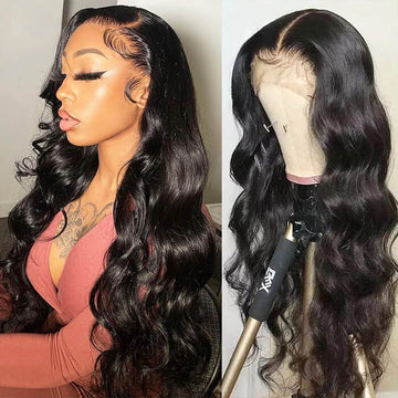 Skin Melt HD Lace Wigs Body Wave 13*4 Lace Front Wigs Human Hair Real Transparent Lace