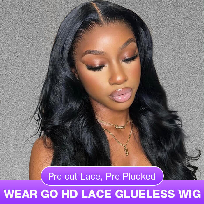 Body Wave 13x4 Pre Cut Lace Frontal Wigs For Women No Glue Wear And Go Glueless Wigs