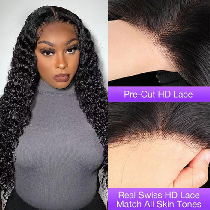 Glueless Wear And Go 4x4 & 5x5 Pre Cut Lace Closure Wigs Pre Plucked With Natural Hairline