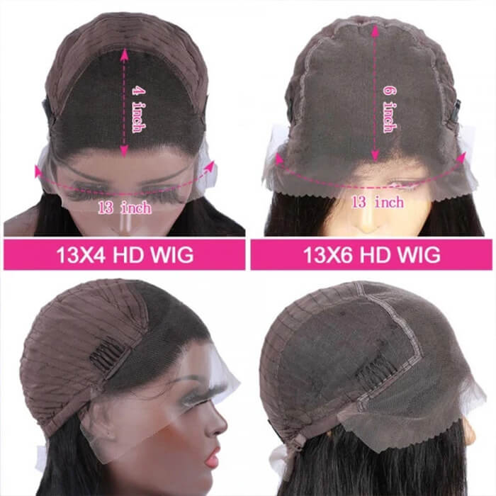 HD Transparent Lace Front Human Hair Wigs 13x4/13x6 Straight Frontal Wigs For Women