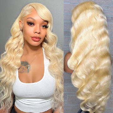 613 Lace Frontal Wigs Body Wave Blonde Human Hair Wigs 13x4 13x6 HD Transparent Lace Wigs