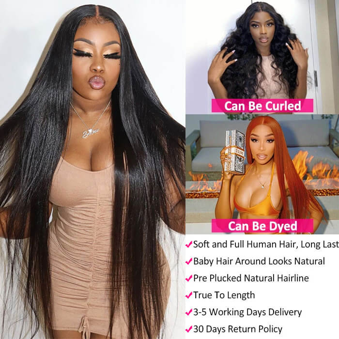 13*4 HD Lace Front Wigs And 4*4 Lace Closure Wigs Straight Human Hair Wigs