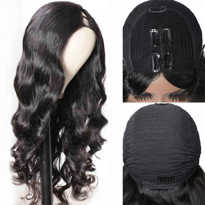 Body Wave V/U Part Human Hair Wigs No Leave Out Beginnger Friendly Easy Install