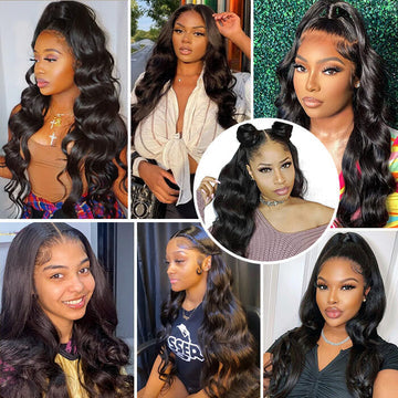 360 Lace Frontal Wigs Pre Plucked Undetectable Lace Body Wave Wigs