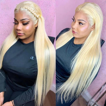 613 Blonde 13x6 HD Lace Front Human Hair Wigs Pre Plucked Straight Human Hair