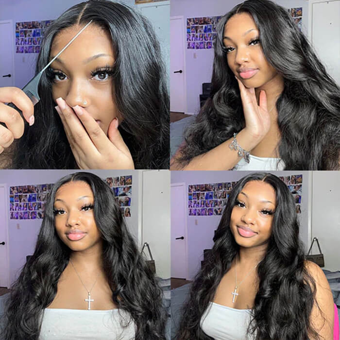 Body Wave 4x4 5x5 Pre Cut HD Lace Closure Wigs Human Hair Wear & Go Glueless Wigs With Breathable Cap-Air Wig