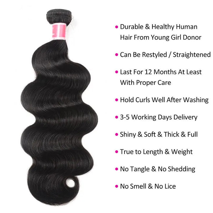 One Bundle Sale Body Wave Bundles 100% Unprocessed Virgin Human Hair