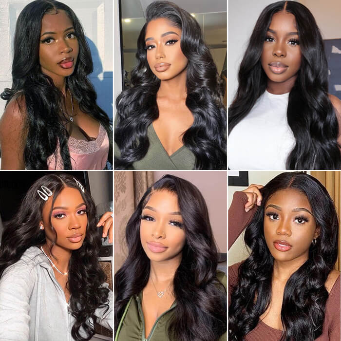 Glueless Wear And Go Wigs Body Wave 13x4 Pre Cut Lace Front Wigs 180% Density Brazilian Virgin Hair