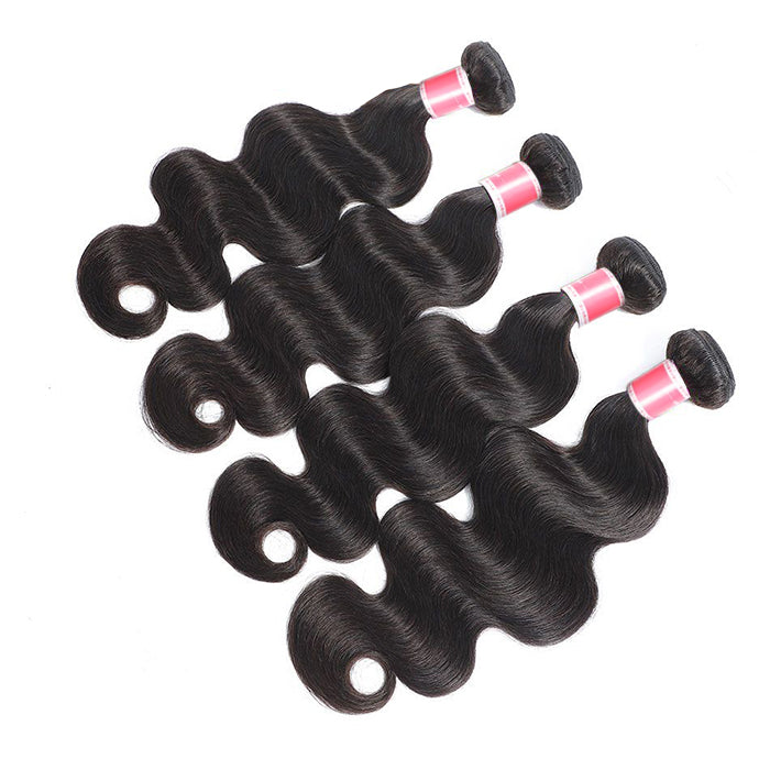 Peruvian Body Wave 3/4 Bundle Deals Unprocessed Virgin Human Hair Extensions In Stock