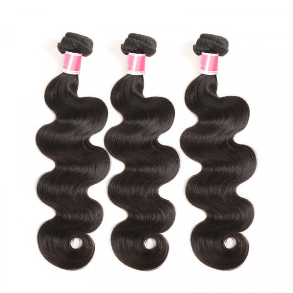 Malaysian Body Wave 3/4 Bundle Deals Unprocessed Virgin Human Hair Bundles Natural Black Color