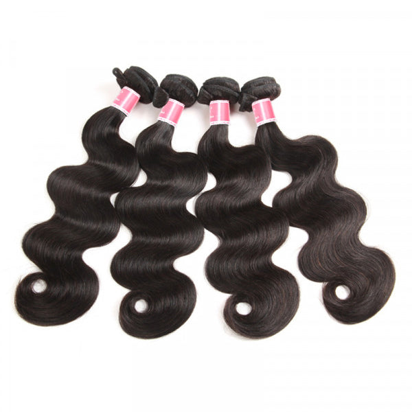 Malaysian Body Wave 3/4 Bundle Deals Unprocessed Virgin Human Hair Bundles Natural Black Color