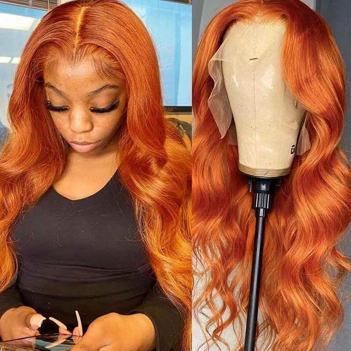 Ginger Lace Front Wisg Straight & Body Wave 13*4 HD Lace Frontal Human Hair Wigs For Women