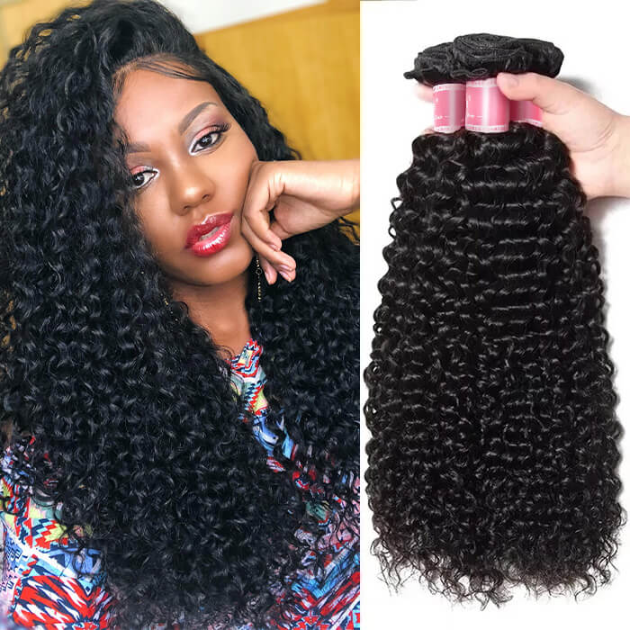 Brazilian Curly Hair 3 Bundles Hermosa Hair 10A Virgin Human Hair Weave Extension