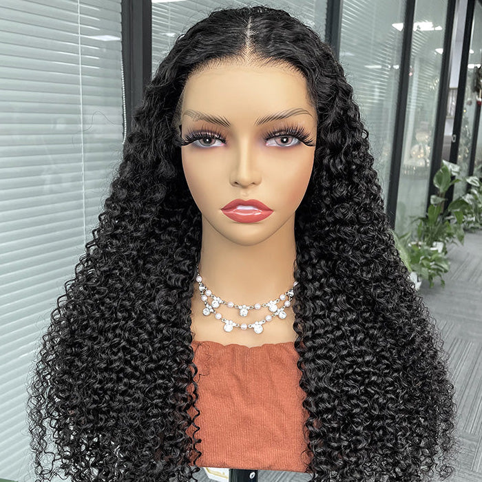 Curly Hair Glueless Wear And Go Wigs Upgrade 8x5 Pre Cut HD Lace Closure Wigs With Natural Hairline