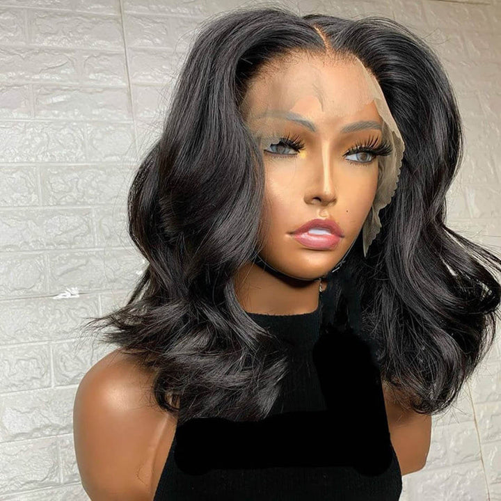 Body Wave Short bob Wigs 13x4 Lace Front Wigs Human Hair 100% Real Human Hair Wigs Pre Plucked