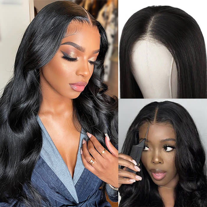 Glueless Wear And Go Wigs Body Wave 13x4 Pre Cut Lace Front Wigs 180% Density Brazilian Virgin Hair