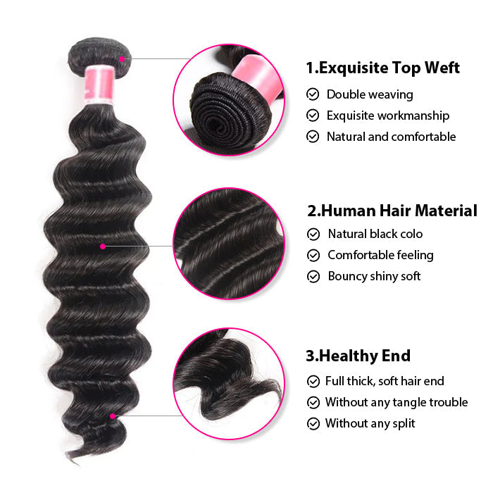 One Bundle Sale Loose Deep Wave Bundles 100% Unprocessed Virgin Human Hair