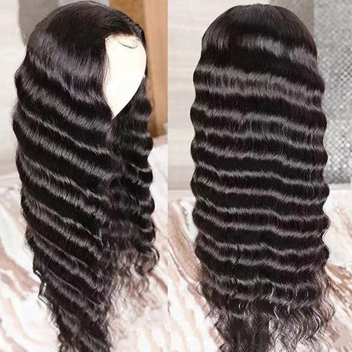 Loose Deep Wave Lace Front Wigs Human Hair 5*5/13*4/13*6 HD Lace Glueless Crimped Wig with Pre Plucked