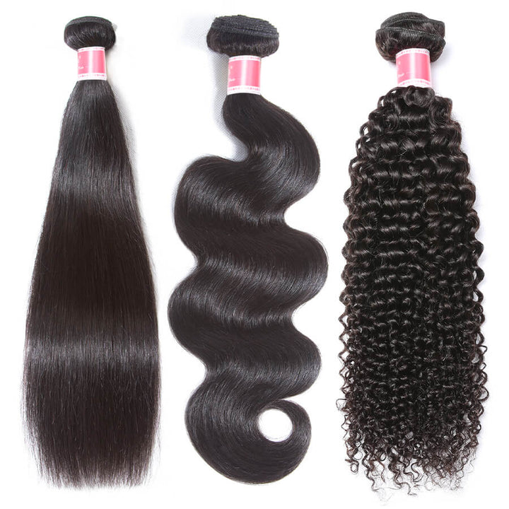 One Bundle Sale Straight/Body Wave/Curly/Deep Wave/Water Wave/Loose Wave Brazilian Hair Weave Bundles 100% Unprocessed Virgin Human Hair