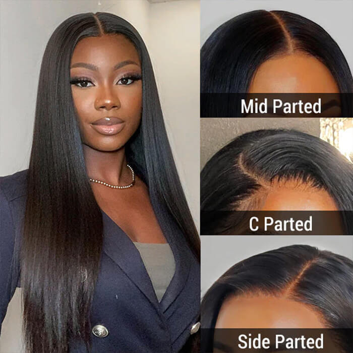 Silky Straight Hair Glueless Wear And Go Wigs Upgrade 7x5/8x5 HD Lace Closure Wigs With Pre Cut Lace Hairline