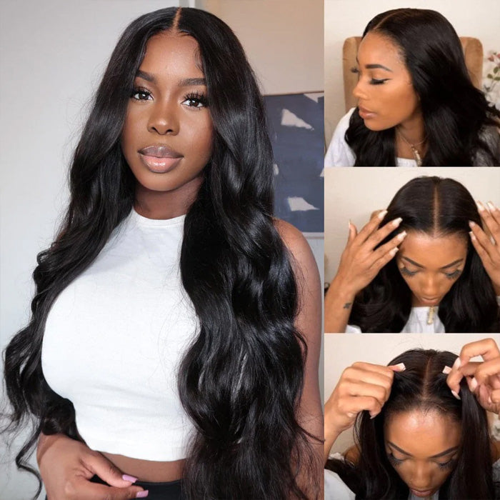 Glueless Wear And Go Wigs Body Wave 13x4 Pre Cut Lace Front Wigs 180% Density Brazilian Virgin Hair