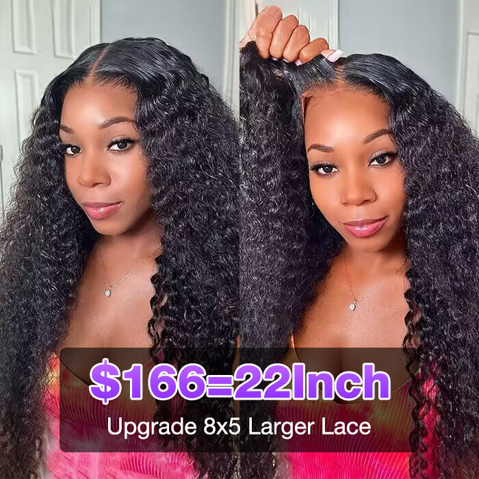 Glueless Wear & Go Wigs - Straight/Body Wave/Deep Wave Human Hair Upgrade 8x5 Lace Closure Wigs