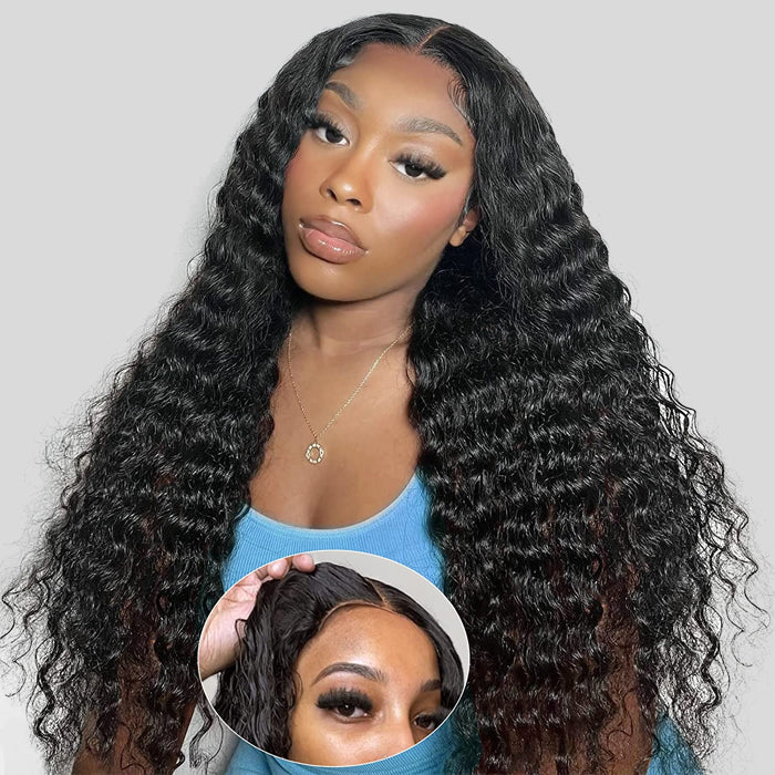 Glueless Wear & Go Wigs - Straight/Body Wave/Deep Wave Human Hair Upgrade 8x5 Lace Closure Wigs