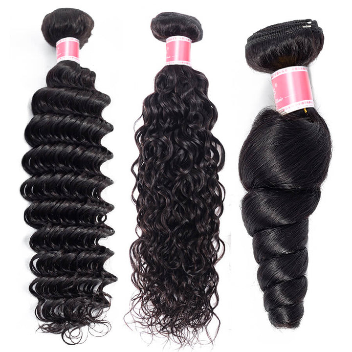 One Bundle Sale Straight/Body Wave/Curly/Deep Wave/Water Wave/Loose Wave Brazilian Hair Weave Bundles 100% Unprocessed Virgin Human Hair