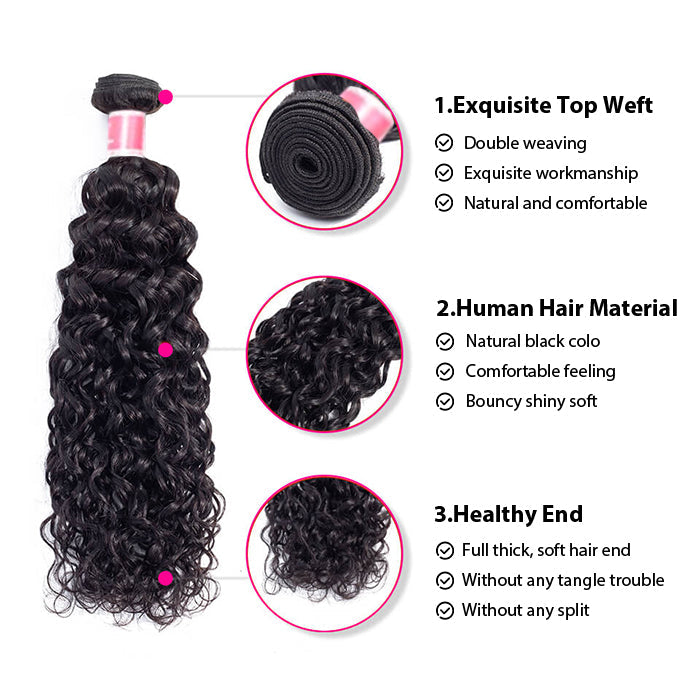 One Bundle Sale Water Wave Bundles 100% Unprocessed Virgin Human Hair